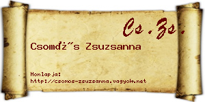 Csomós Zsuzsanna névjegykártya