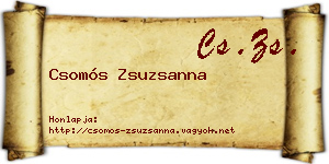 Csomós Zsuzsanna névjegykártya